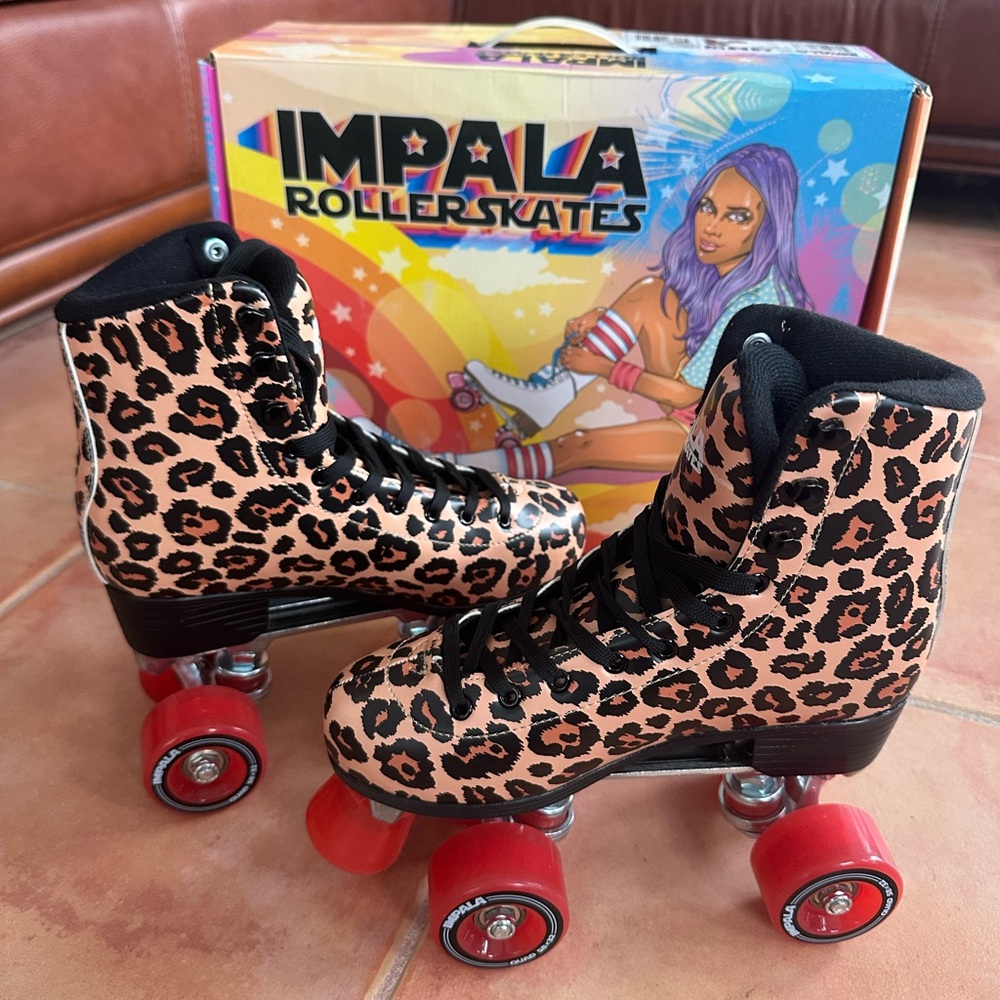 Impala Roller Skates Leopard Print